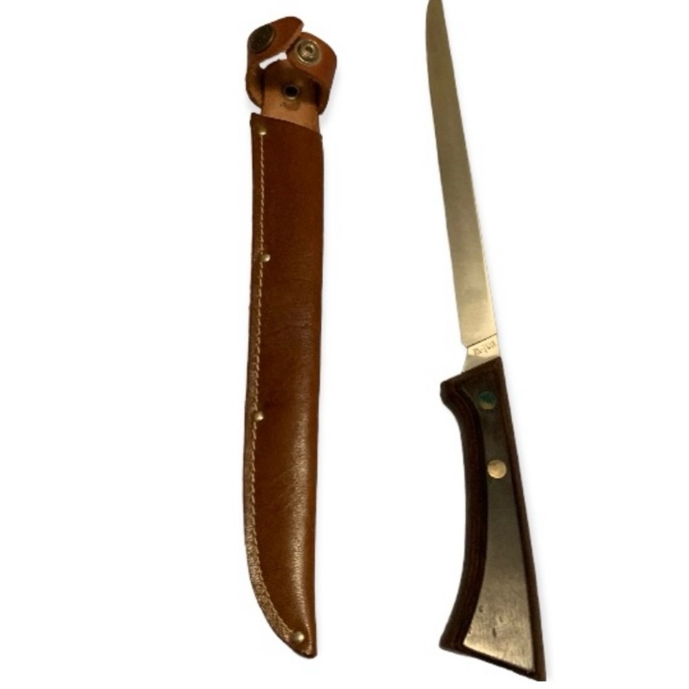 Vintage Western USA Stainless W766
Fixed Blade Cocobolo Wood Handle
Fillet Knife - Picture 12 of 16
